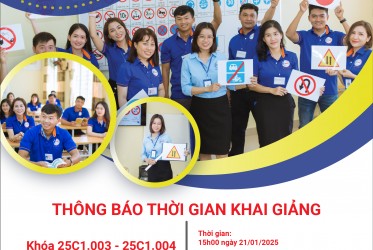 THÔNG BÁO KHAI GIẢNG ngày 21-01-2025