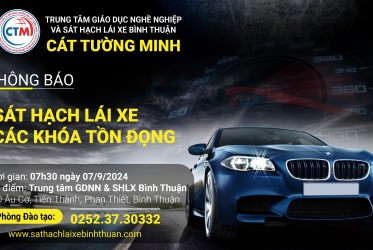 THÔNG BÁO THỜI GIAN SÁT HẠCH ngày 07/09/2024